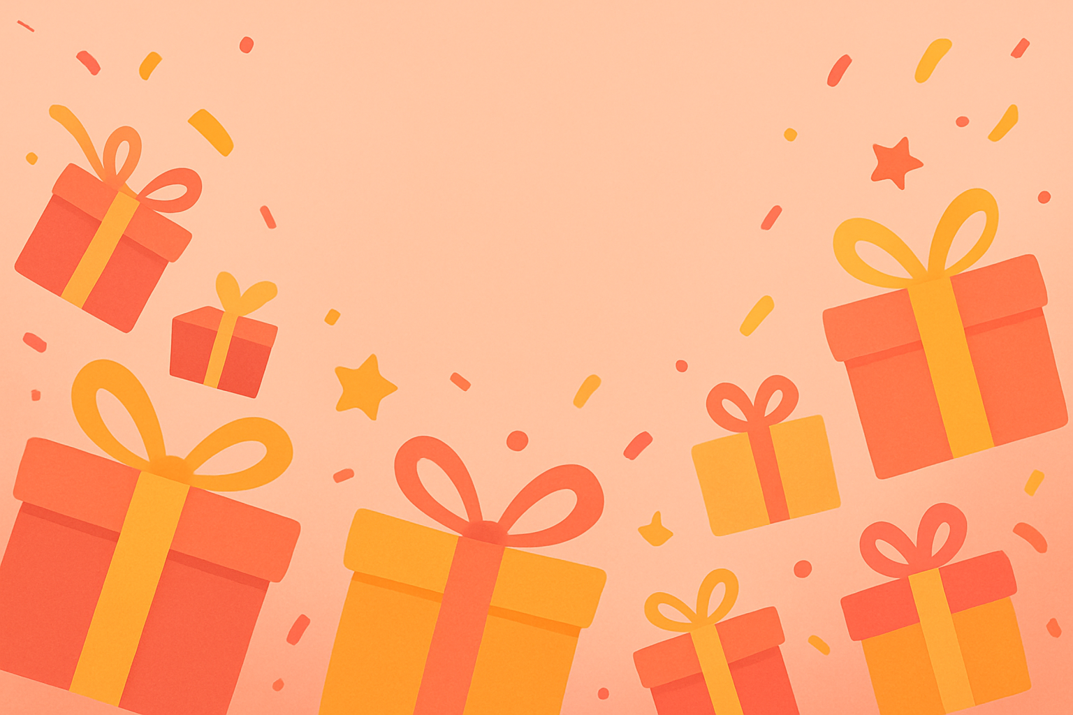 Gift Box Confetti Background