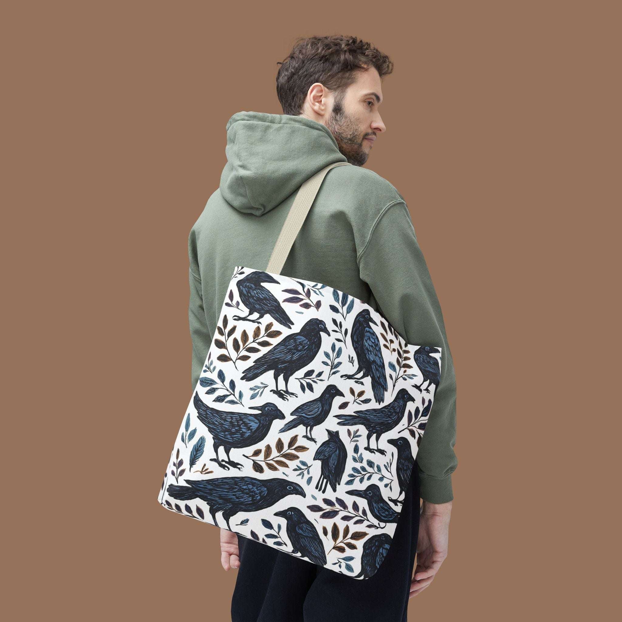 Nature-Inspired Tote Bag, Eco-Friendly Bag for Shopping, Beach, Travel, Gift for Bird Lovers, Floral Print Bag, Versatile Everyday Carry - YOUSTOMIZE