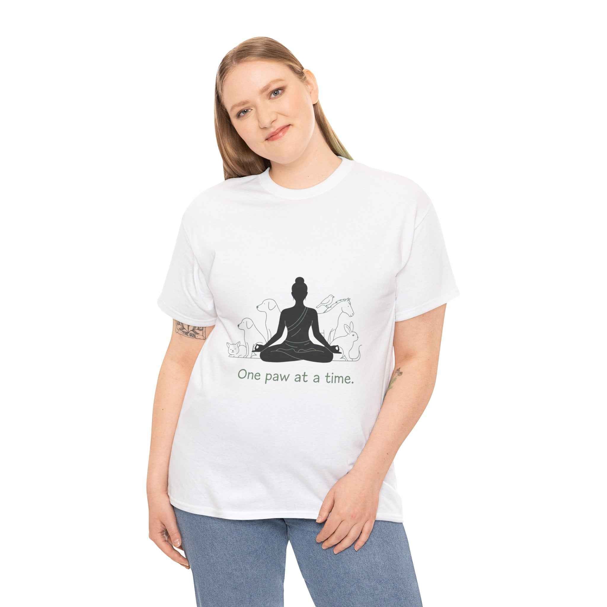Mindful Pet Lover Tee - One Paw at a Time