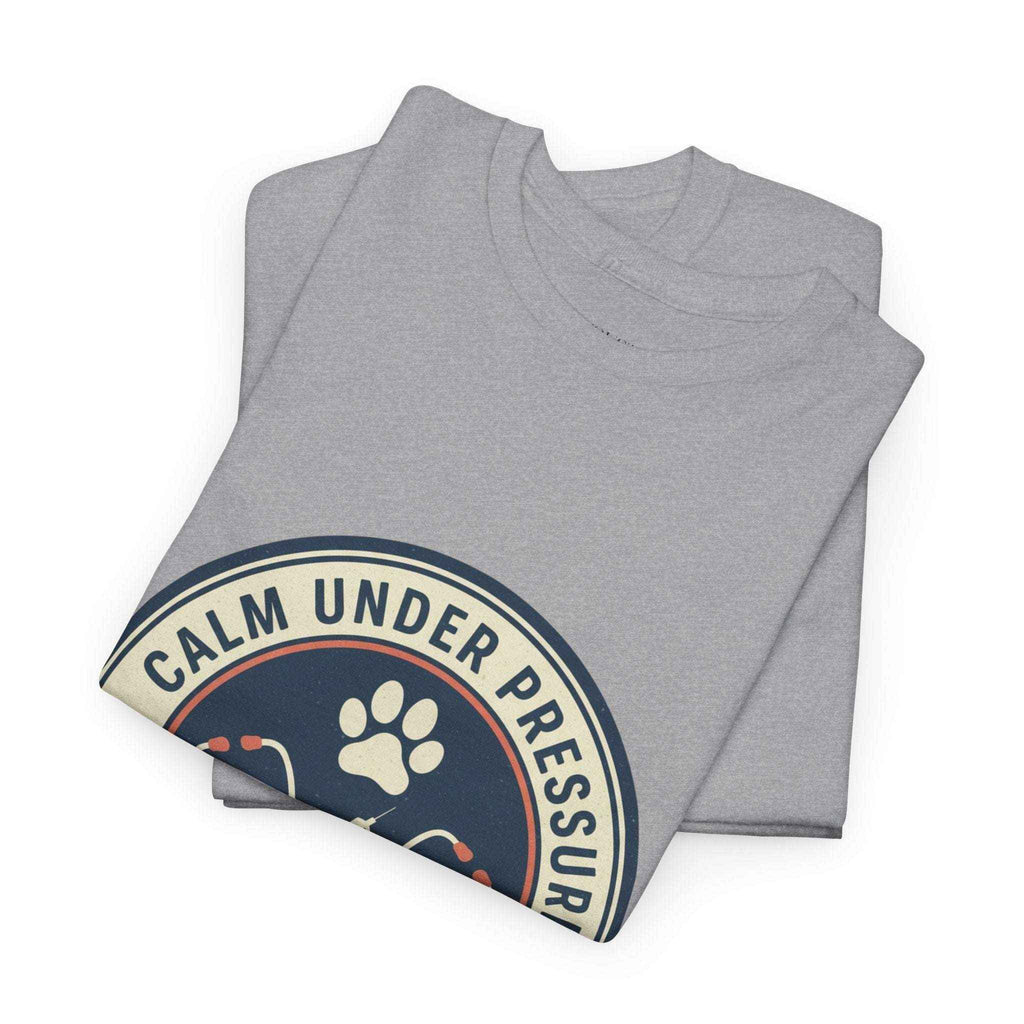 Calm Under Pressure" Vet Tech T-Shirt | Vintage Animal Care Design