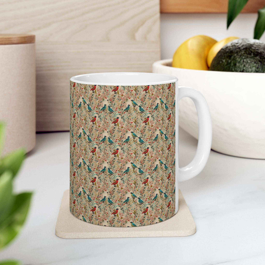 Birds and Blooms Ceramic Mug