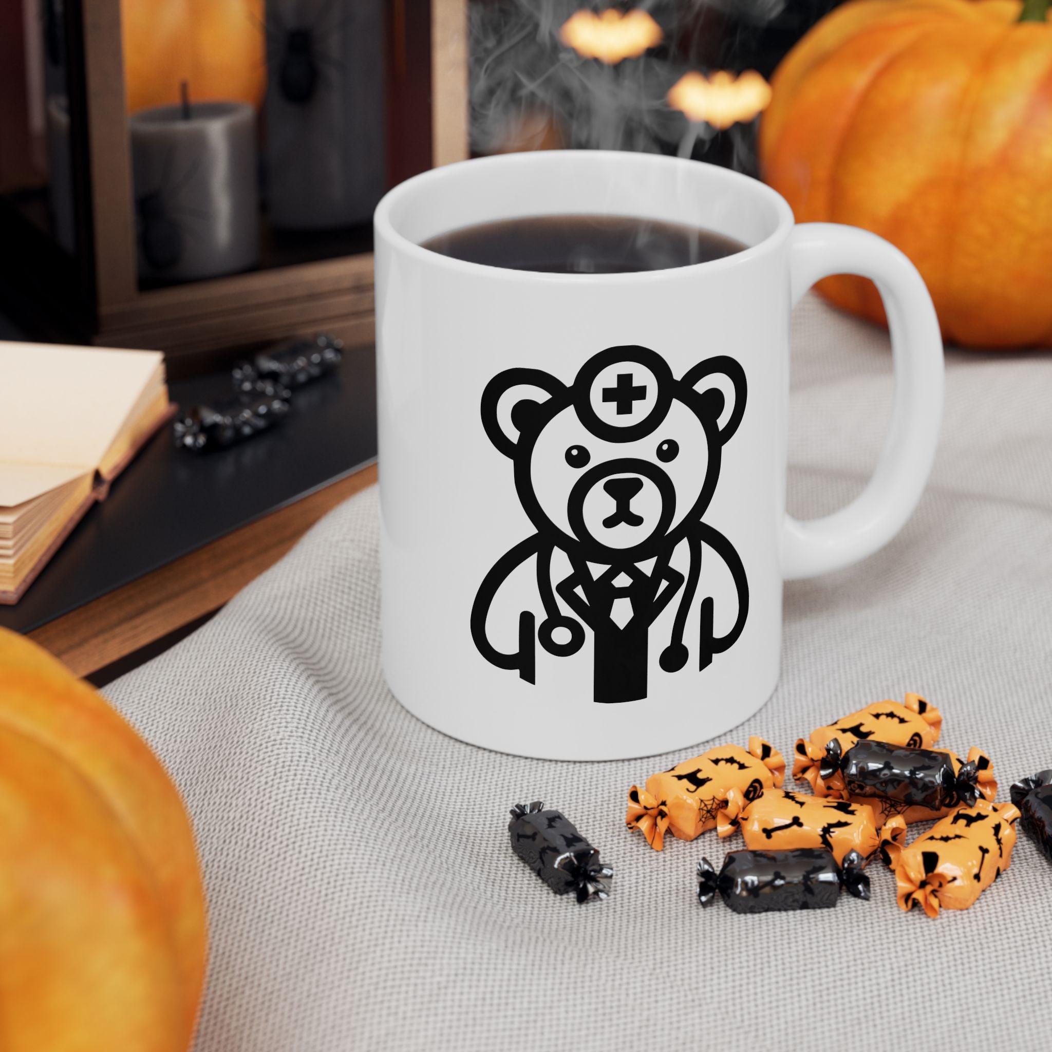 Cute Bear Design Ceramic Mug | Gift for Coffee Lovers, Personalized Mug, Animal Lover Gift, Cute Coffee Cup, Home Decor