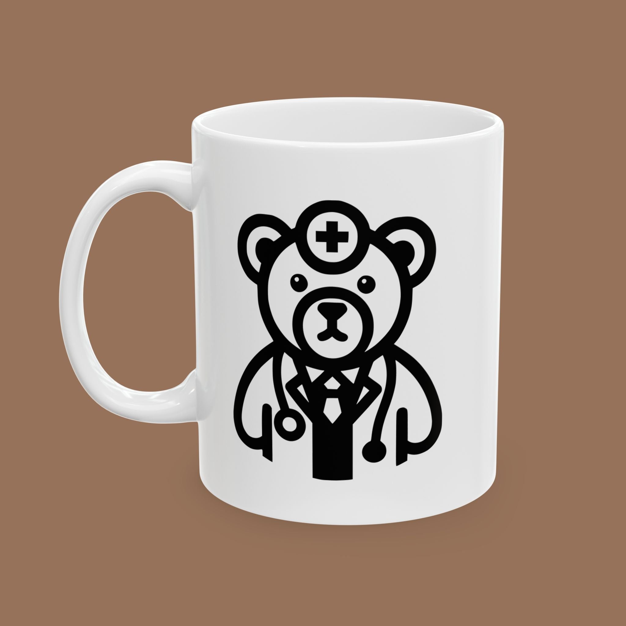 Cute Bear Design Ceramic Mug | Gift for Coffee Lovers, Personalized Mug, Animal Lover Gift, Cute Coffee Cup, Home Decor