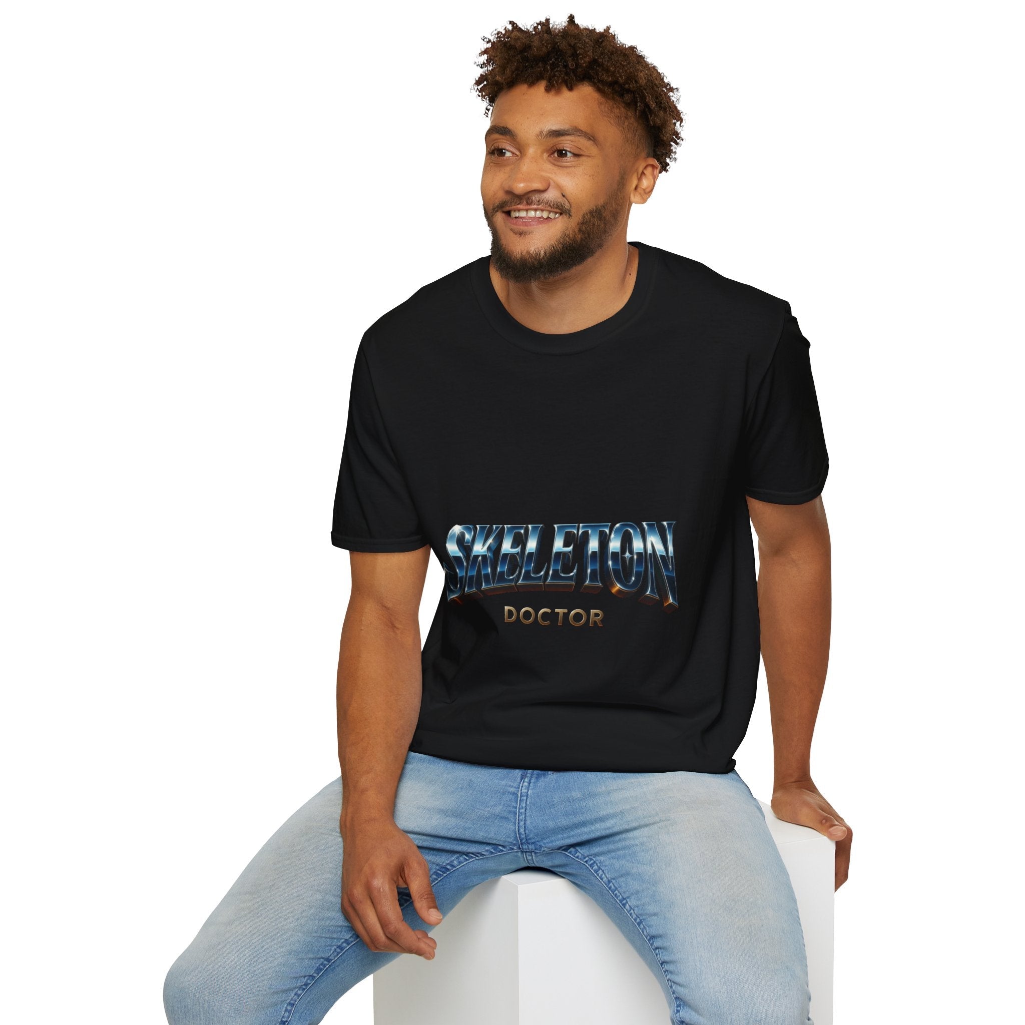 Skeleton Doctor Unisex Softstyle T-Shirt | Fun Halloween Tee, Cute Gift for Medical Professionals, Skeleton Graphic Shirt, Spooky Product vendor