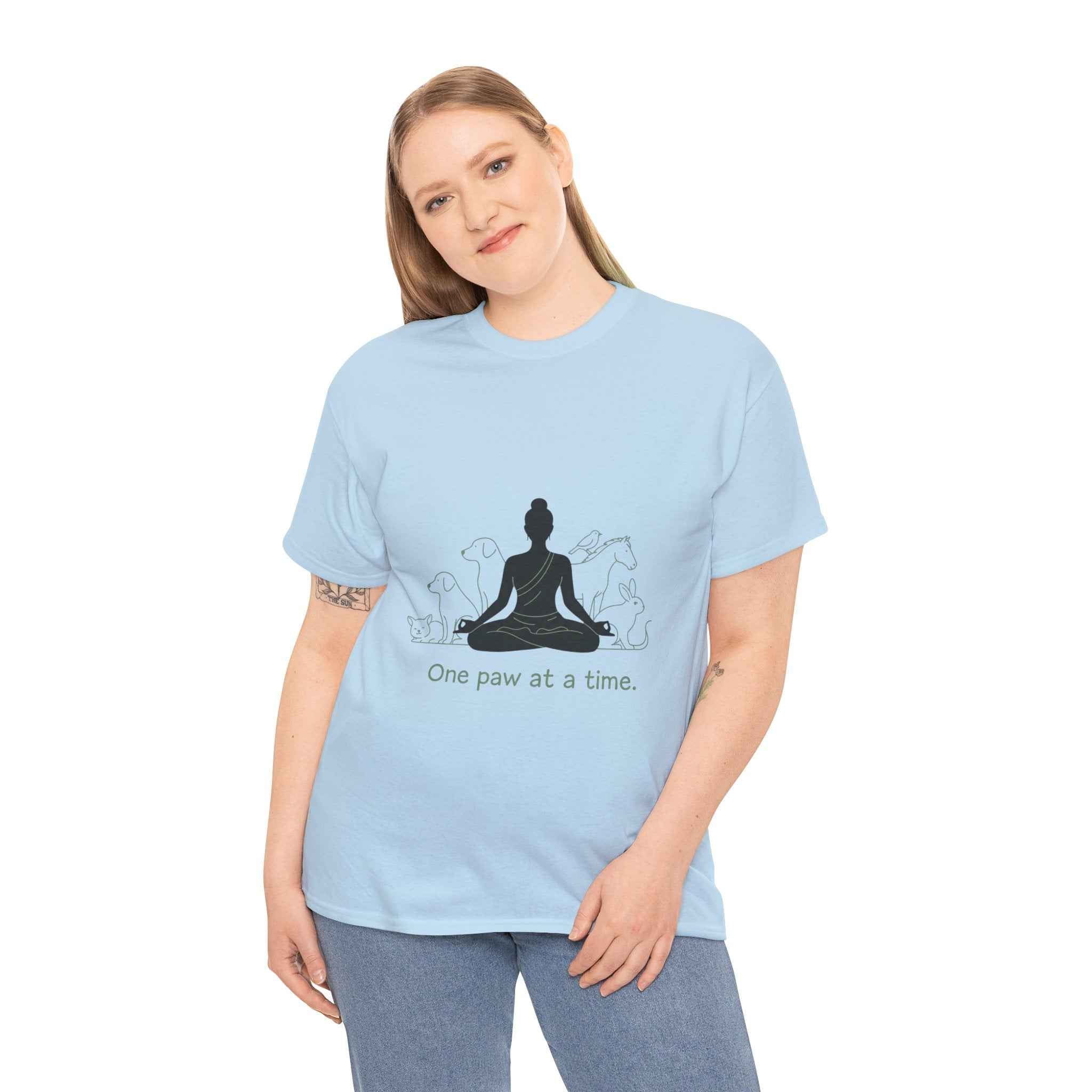 Mindful Pet Lover Tee - One Paw at a Time