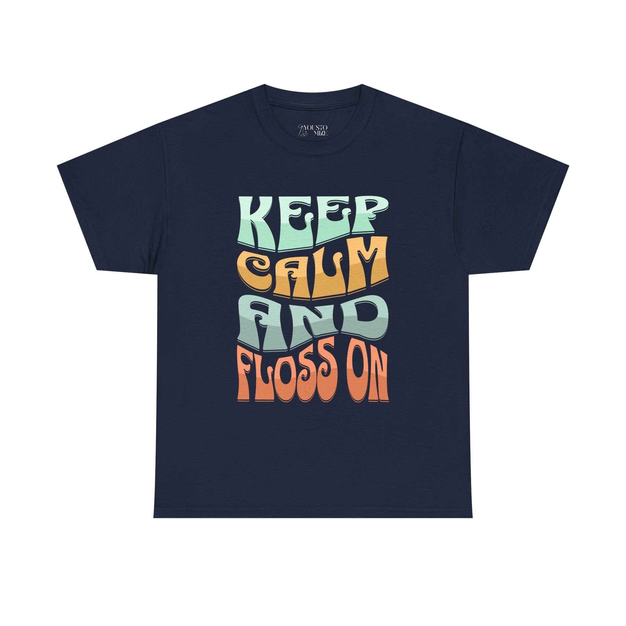 Funny Keep Calm and Floss Unisex T-Shirt - Dentist Tooth Care Shirt