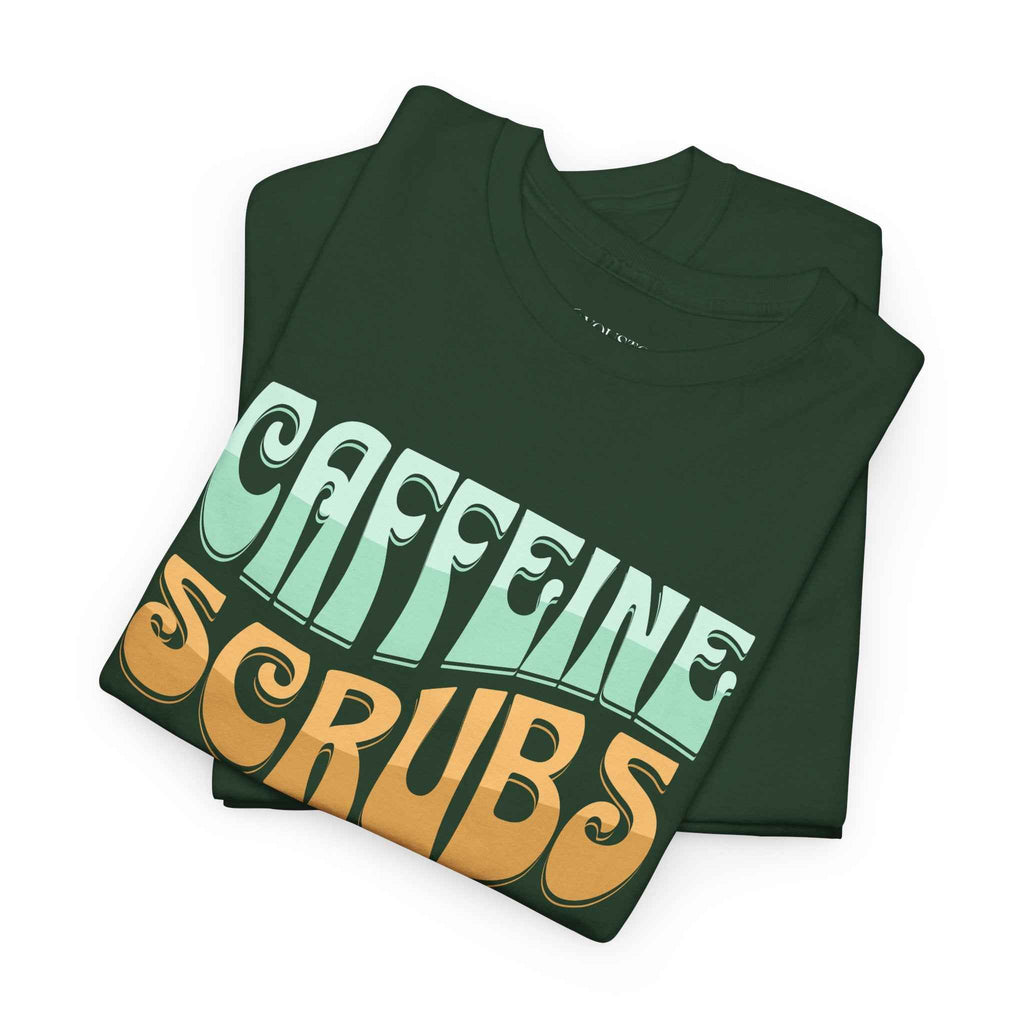 Caffeine Scrubs and Smiles Unisex Heavy Cotton Tee