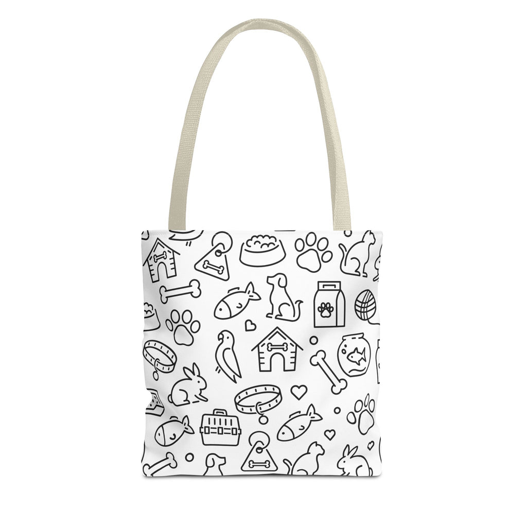 Pet Lover's All-Over Print Tote Bag - Fun Animal Design