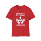 Inspirational Healthcare T-Shirt, Thank You for Choosing to Heal Shirt – Nurse Appreciation Gift – Doctor Gratitude T-shirt – It Starts With You – Minimalist Medical Design Product vendor