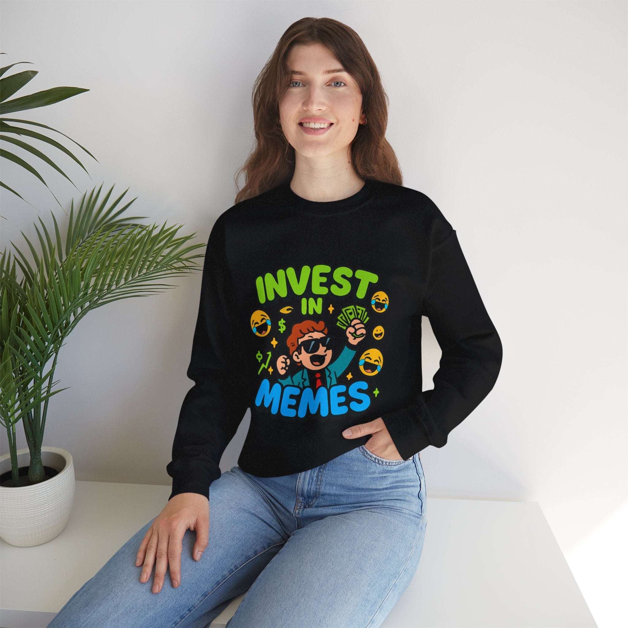 Unisex Sweatshirt - Funny Invest in Memes Design - YOUSTOMIZE