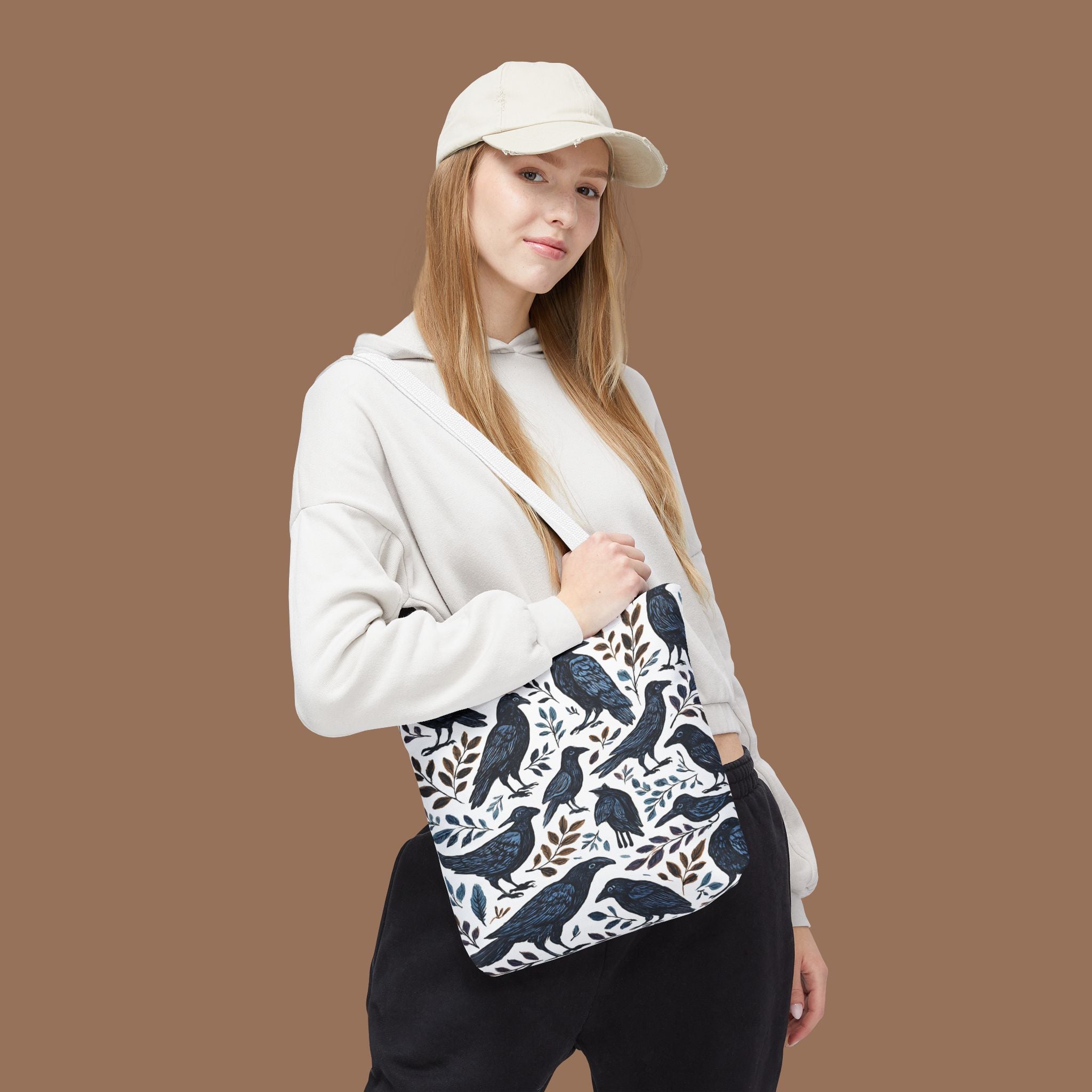 Nature-Inspired Tote Bag, Eco-Friendly Bag for Shopping, Beach, Travel, Gift for Bird Lovers, Floral Print Bag, Versatile Everyday Carry - YOUSTOMIZE