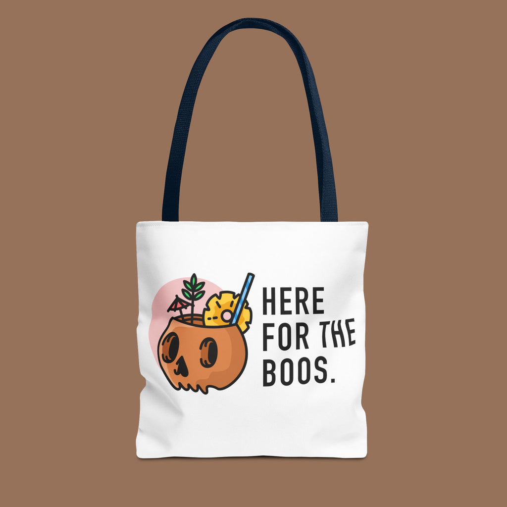 Halloween Tote Bag, Here for the Boos, Spooky Shopping Bag, Trick or Treat Tote, Autumn Accessory - YOUSTOMIZE