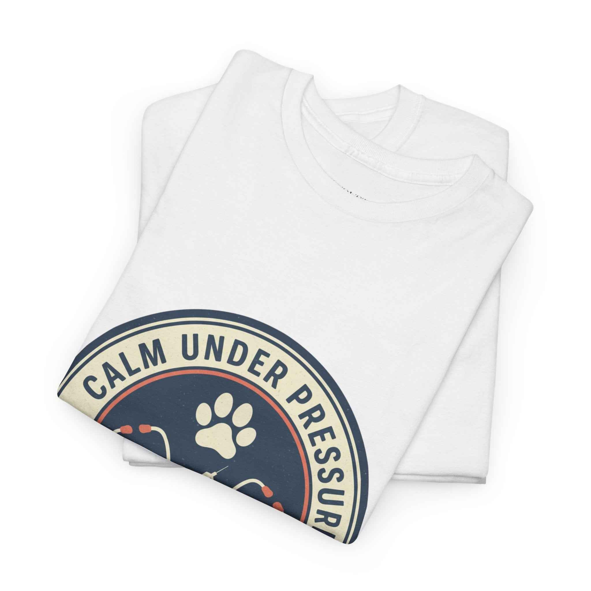 Calm Under Pressure" Vet Tech T-Shirt | Vintage Animal Care Design