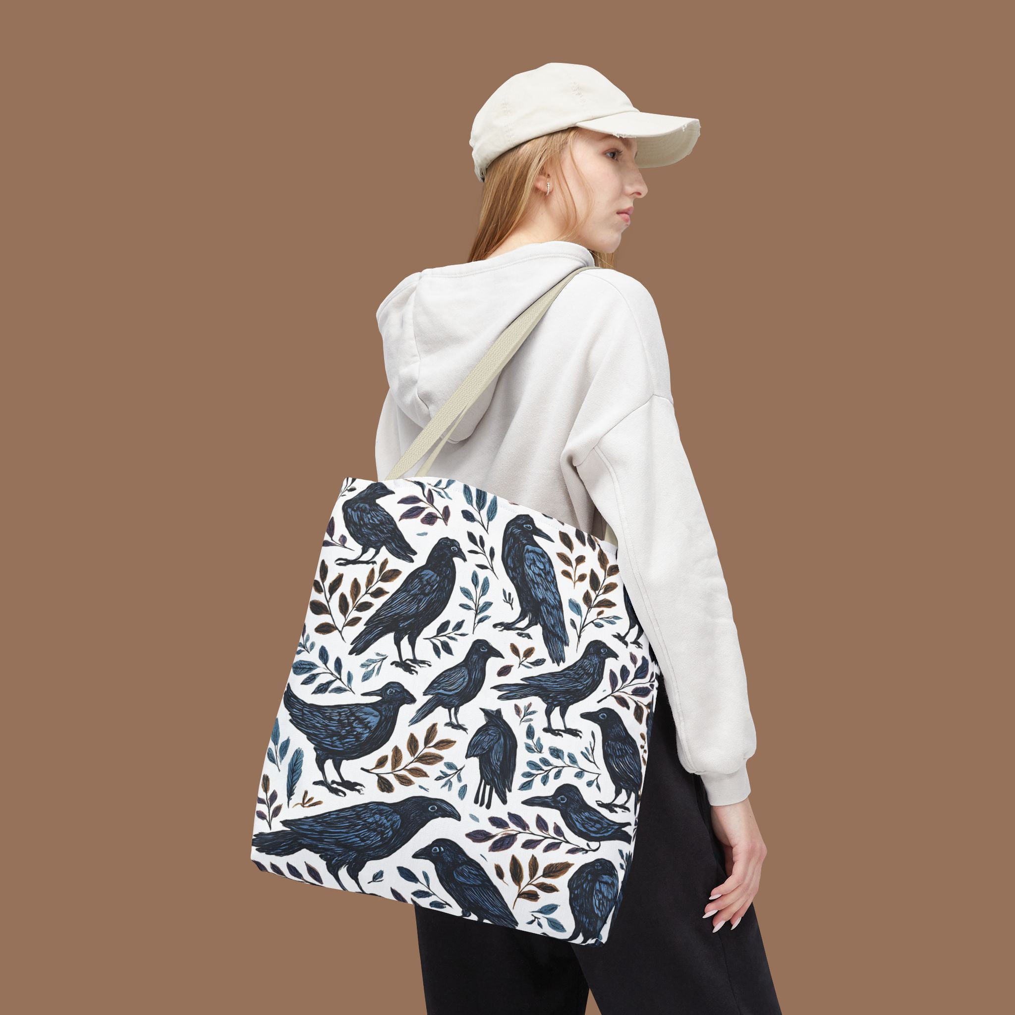 Nature-Inspired Tote Bag, Eco-Friendly Bag for Shopping, Beach, Travel, Gift for Bird Lovers, Floral Print Bag, Versatile Everyday Carry - YOUSTOMIZE