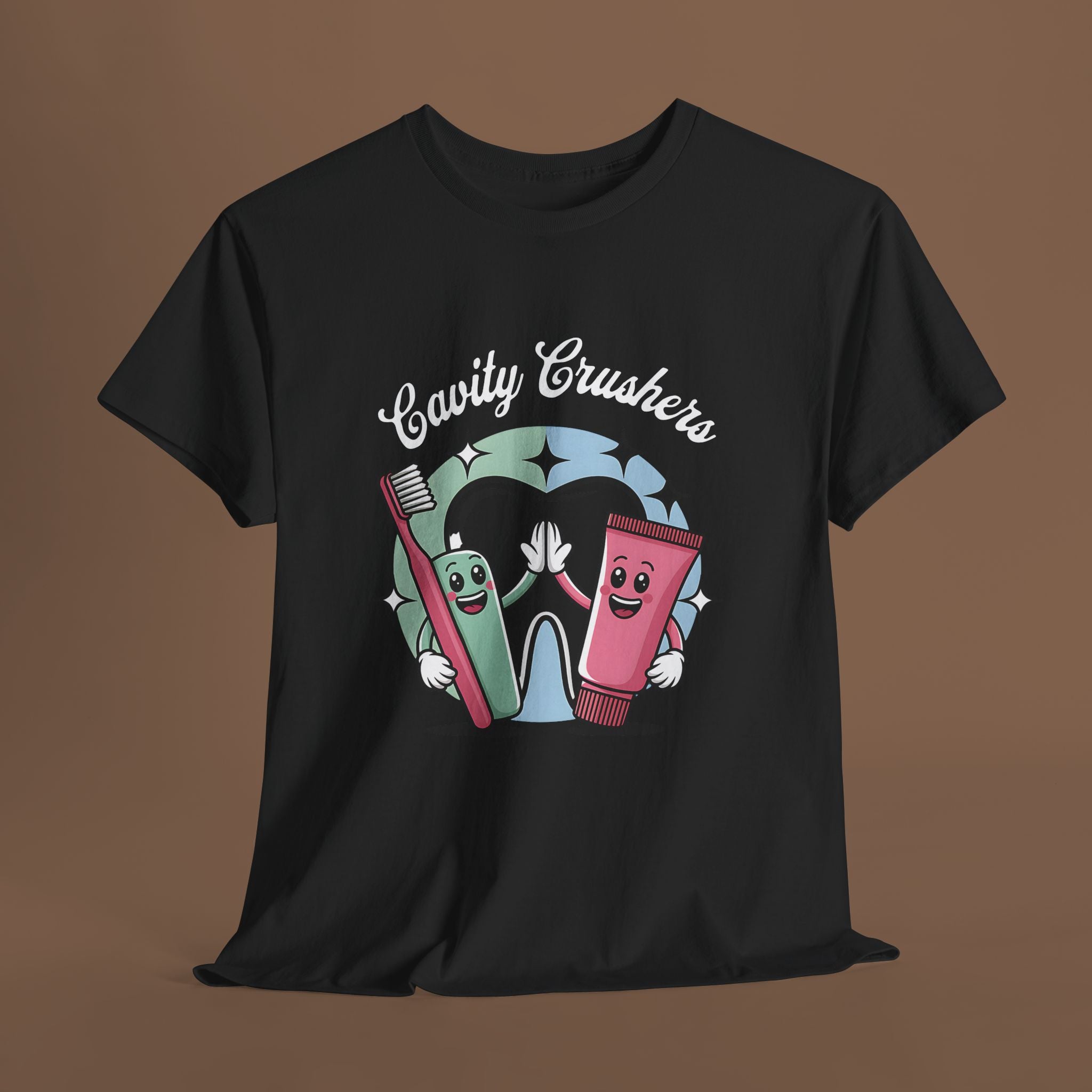 Cavity Crushers Tee - Fun Unisex Cotton Shirt, Perfect for Kids, Dentist Visits, Gifts, Birthdays, and Smiles! - YOUSTOMIZE