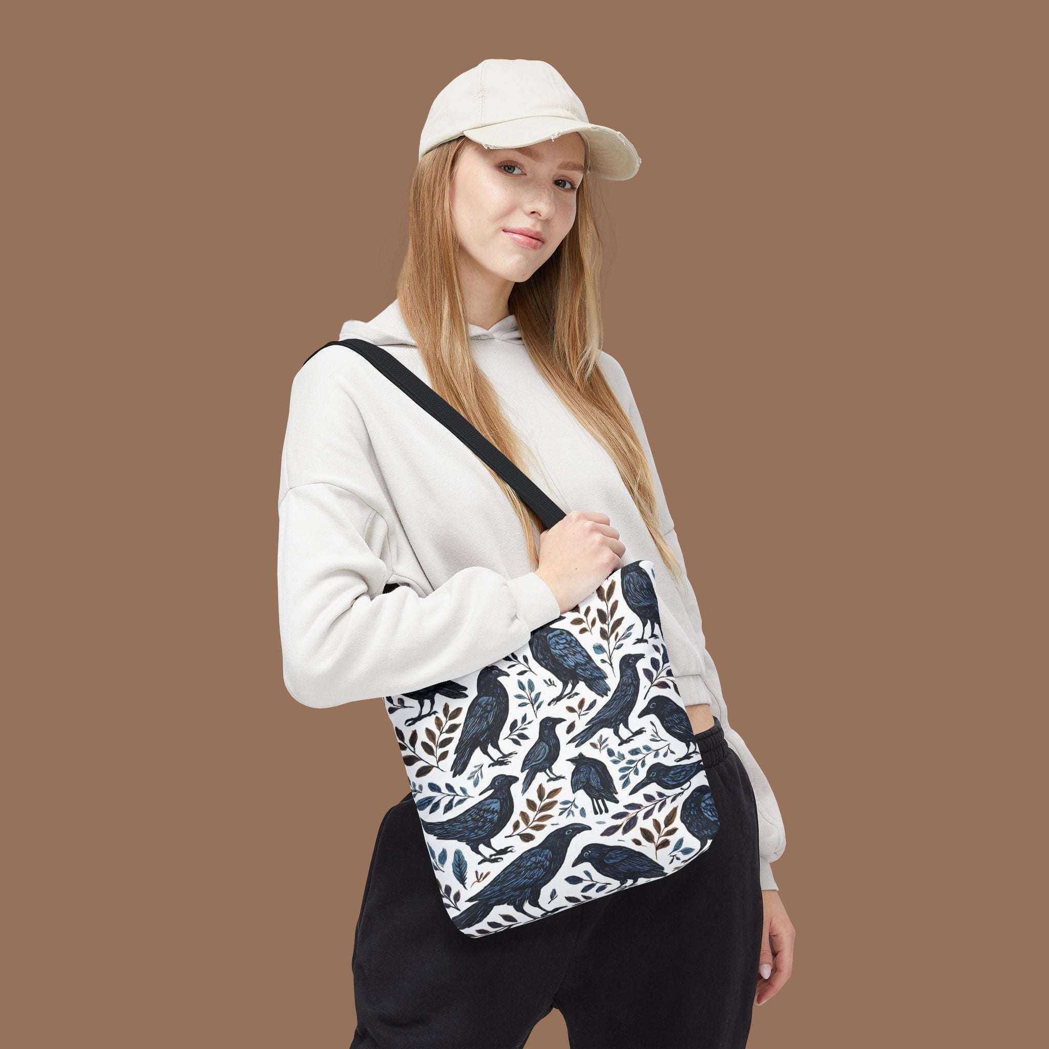 Nature-Inspired Tote Bag, Eco-Friendly Bag for Shopping, Beach, Travel, Gift for Bird Lovers, Floral Print Bag, Versatile Everyday Carry - YOUSTOMIZE