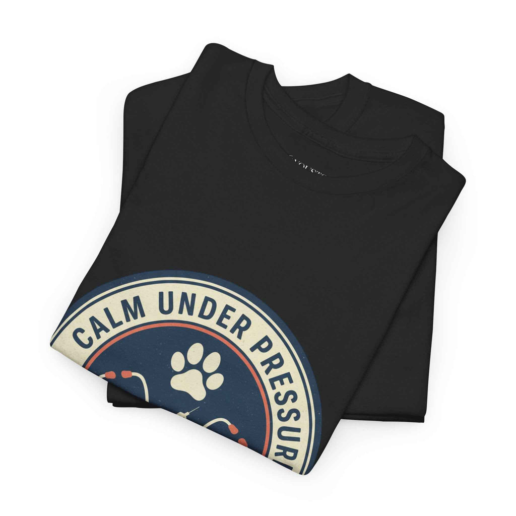 Calm Under Pressure" Vet Tech T-Shirt | Vintage Animal Care Design