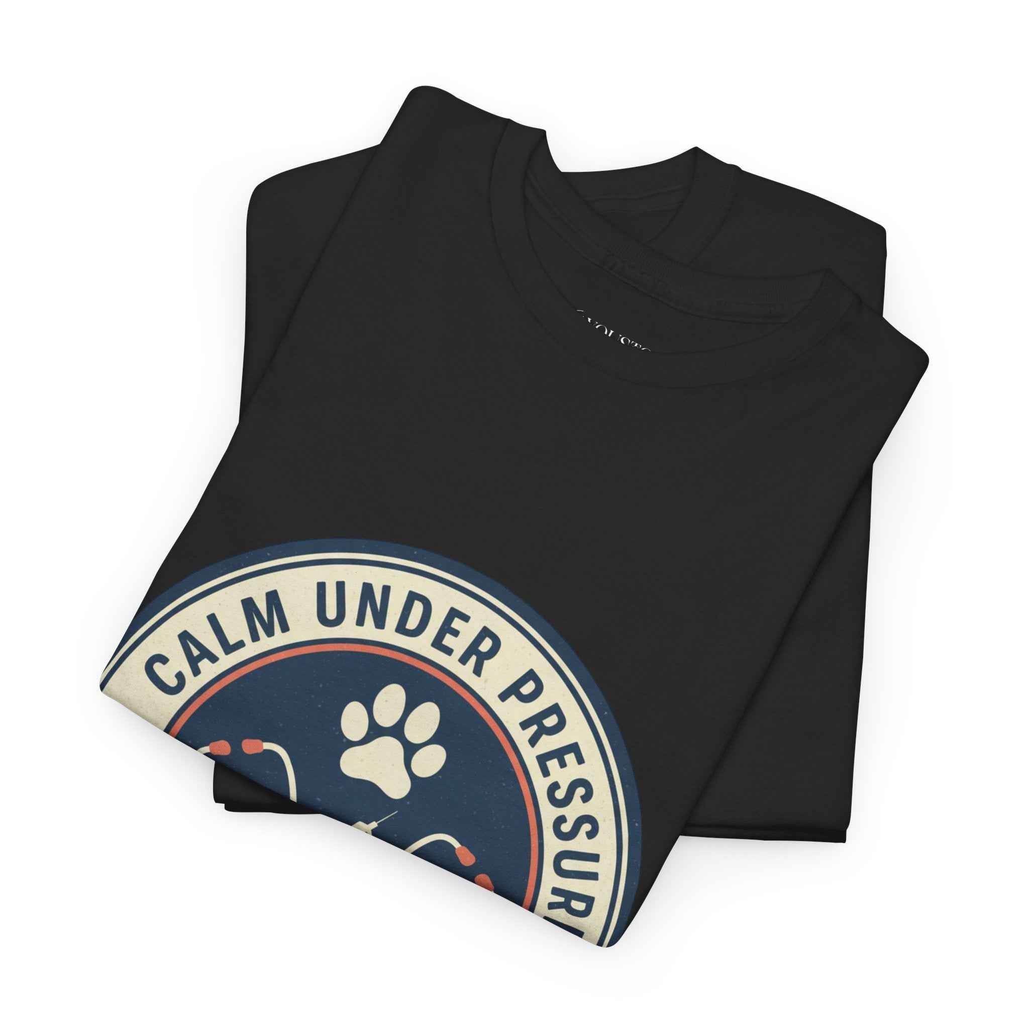 Calm Under Pressure" Vet Tech T-Shirt | Vintage Animal Care Design