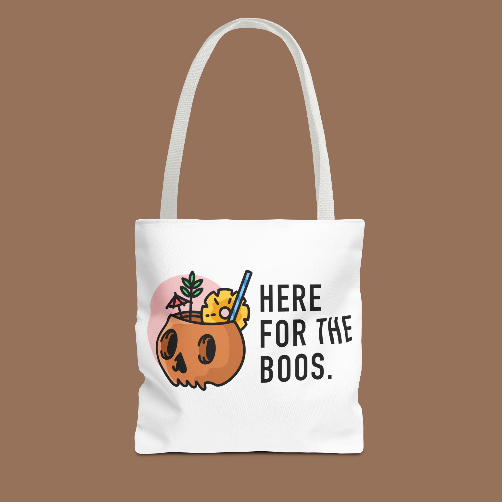 Halloween Tote Bag, Here for the Boos, Spooky Shopping Bag, Trick or Treat Tote, Autumn Accessory - YOUSTOMIZE