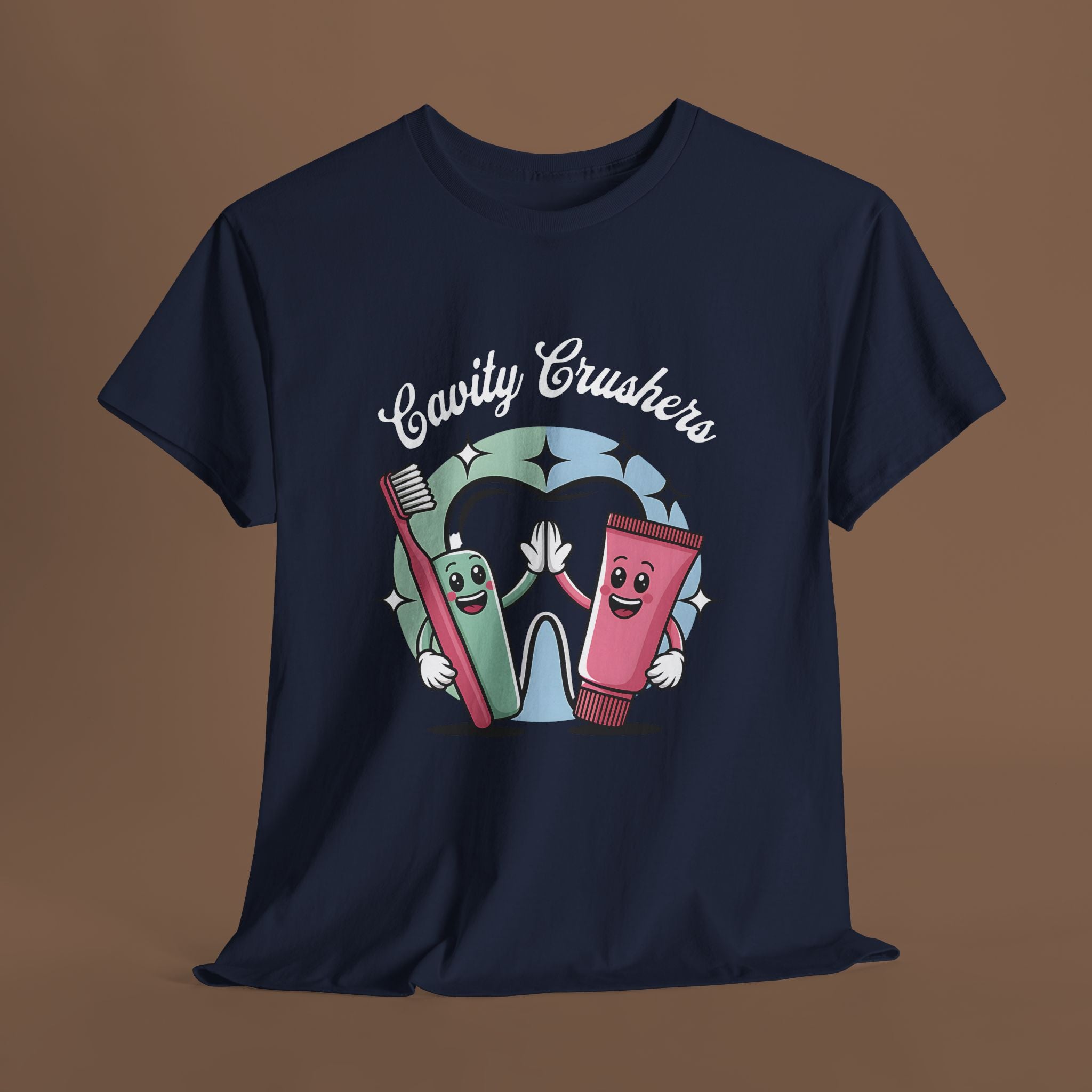Cavity Crushers Tee - Fun Unisex Cotton Shirt, Perfect for Kids, Dentist Visits, Gifts, Birthdays, and Smiles! - YOUSTOMIZE