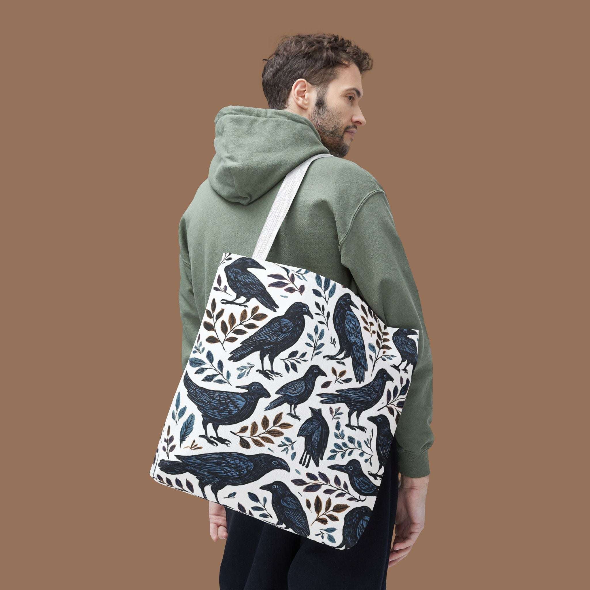 Nature-Inspired Tote Bag, Eco-Friendly Bag for Shopping, Beach, Travel, Gift for Bird Lovers, Floral Print Bag, Versatile Everyday Carry - YOUSTOMIZE