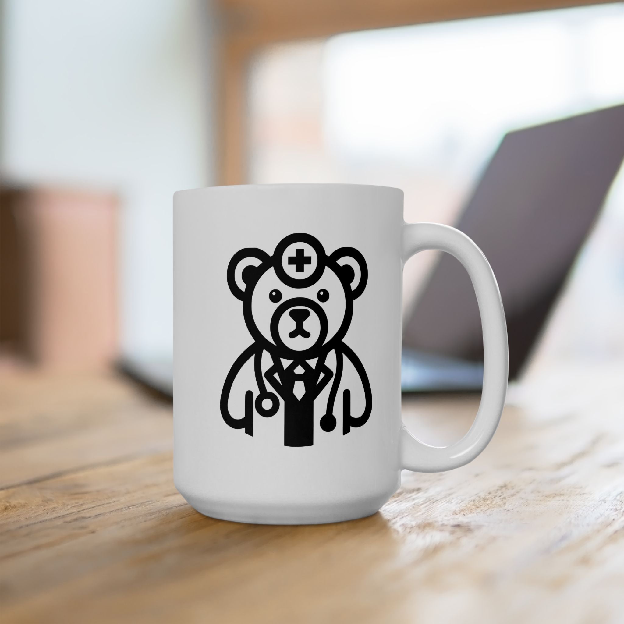 Cute Bear Design Ceramic Mug | Gift for Coffee Lovers, Personalized Mug, Animal Lover Gift, Cute Coffee Cup, Home Decor