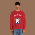 Halloween Sweatshirt with Trick or Teeth Design, Funny Fall Apparel, Unisex Cozy Wear, Perfect for Halloween Parties, Gift for Dental Lovers Product vendor