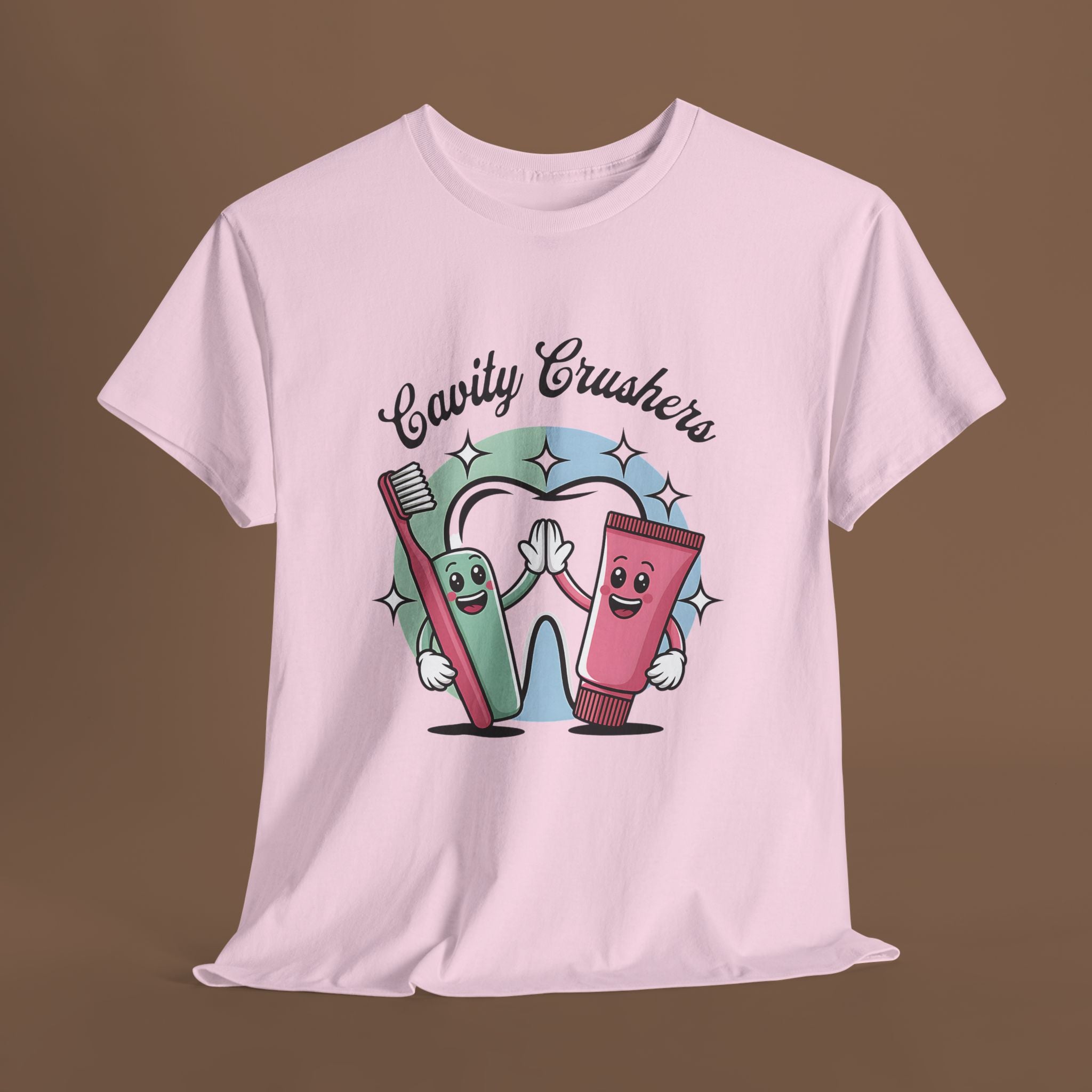 Cavity Crushers Tee - Fun Unisex Cotton Shirt, Perfect for Kids, Dentist Visits, Gifts, Birthdays, and Smiles! - YOUSTOMIZE
