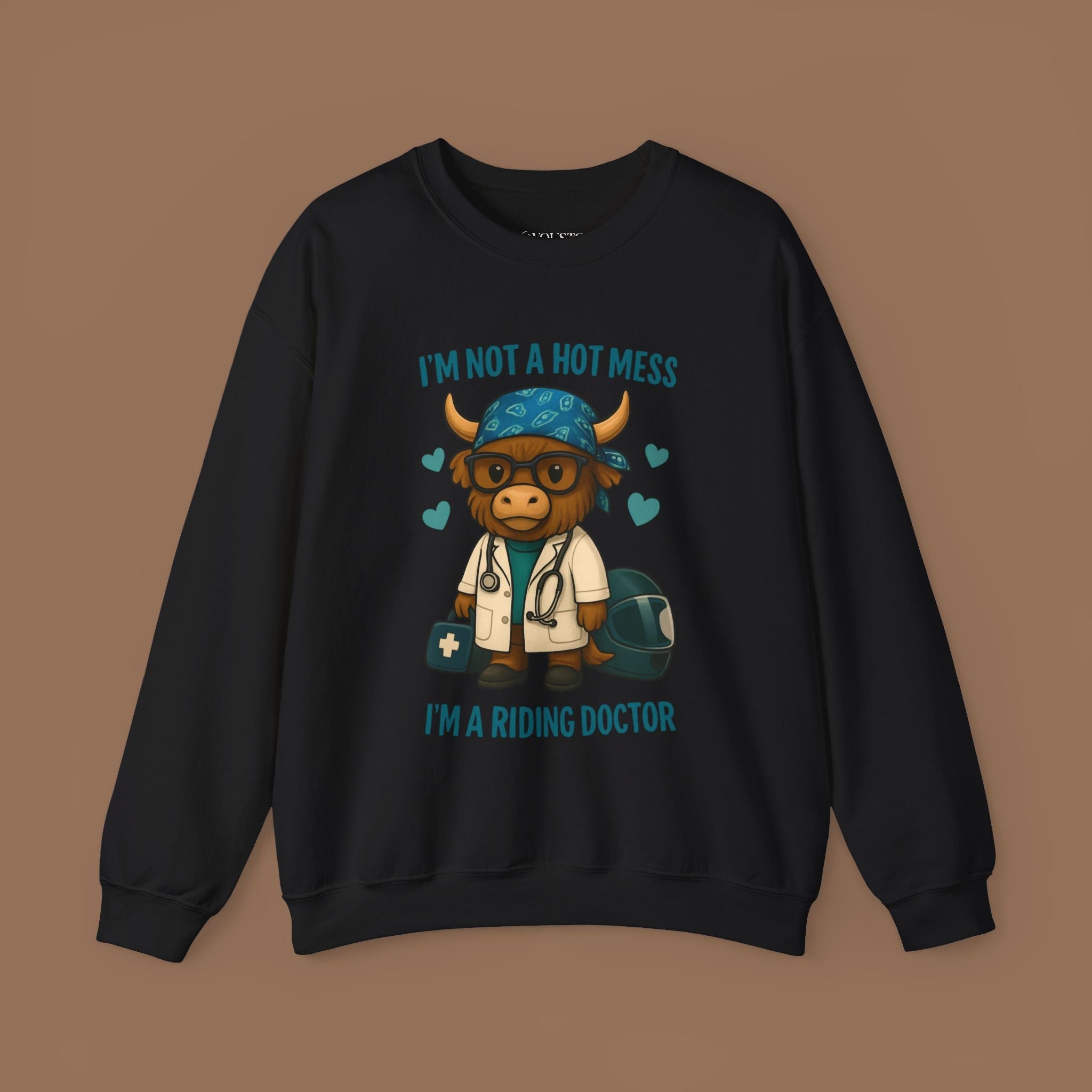 Funny Riding Doctor Sweatshirt, Unisex Crewneck, Gift for Vet Lovers, Animal Lover Apparel, Cozy Casual Wear Product vendor