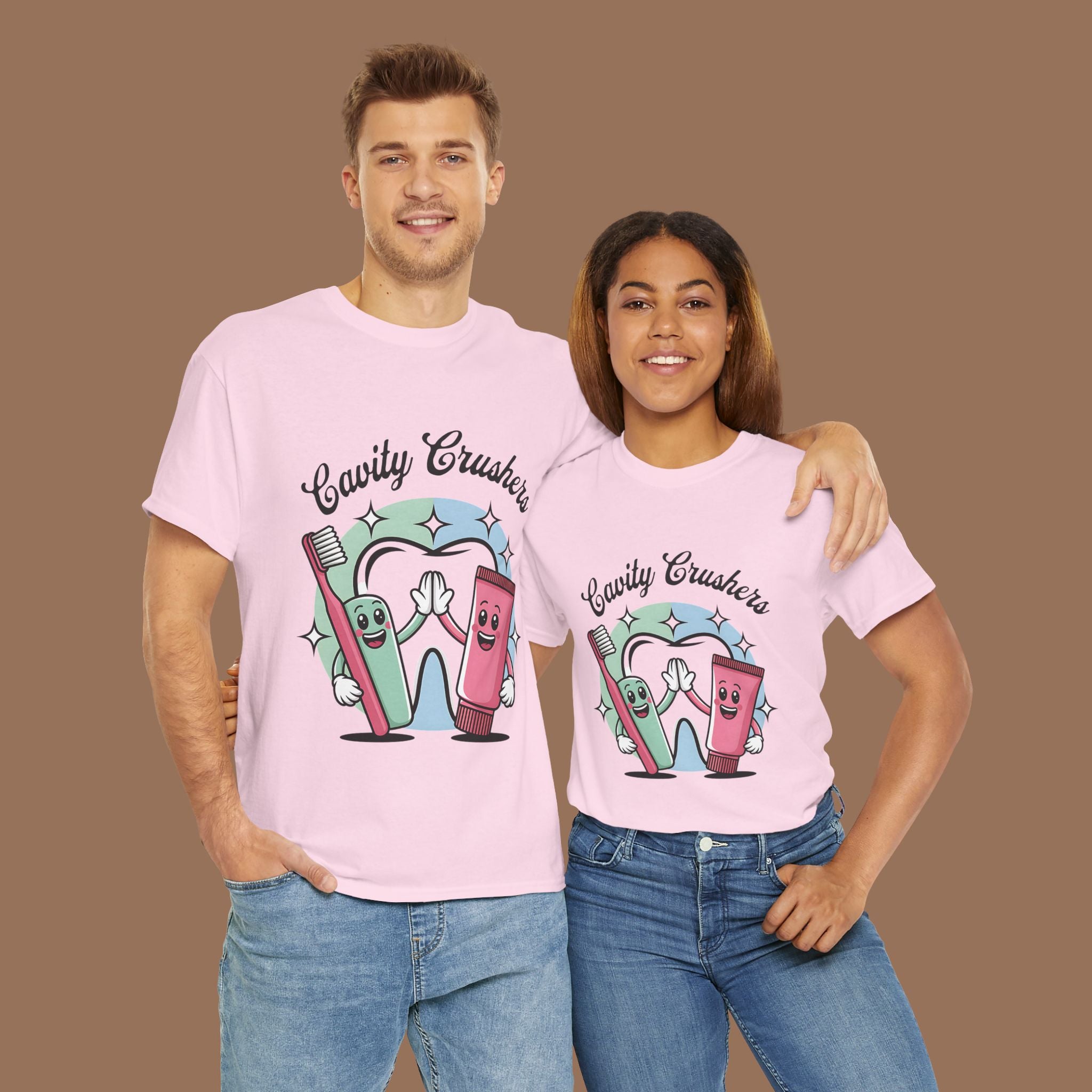 Cavity Crushers Tee - Fun Unisex Cotton Shirt, Perfect for Kids, Dentist Visits, Gifts, Birthdays, and Smiles! - YOUSTOMIZE