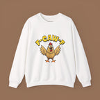 F-Caw-F Funny Chicken Sweatshirt, Unisex Crewneck, Gift for Chicken Lovers, Casual Wear, Cozy Outfit