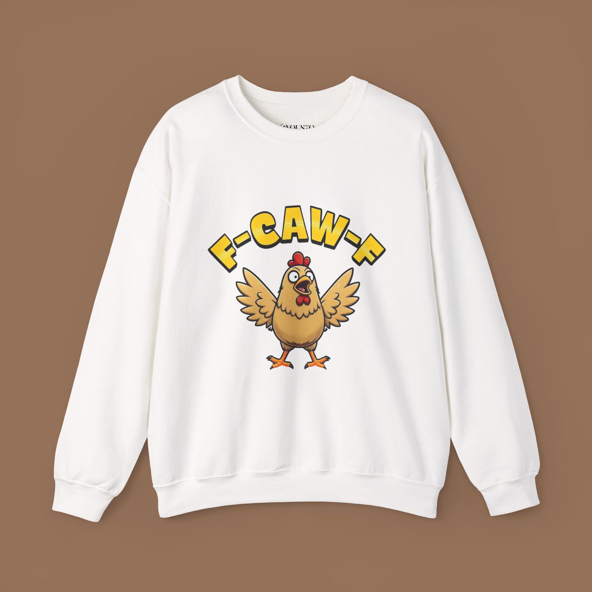 F-Caw-F Funny Chicken Sweatshirt, Unisex Crewneck, Gift for Chicken Lovers, Casual Wear, Cozy Outfit