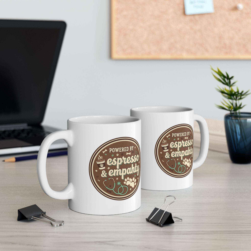 Expresso and Empathy Ceramic Mug - Veterinarian Coffee Lover and Empathy Gift