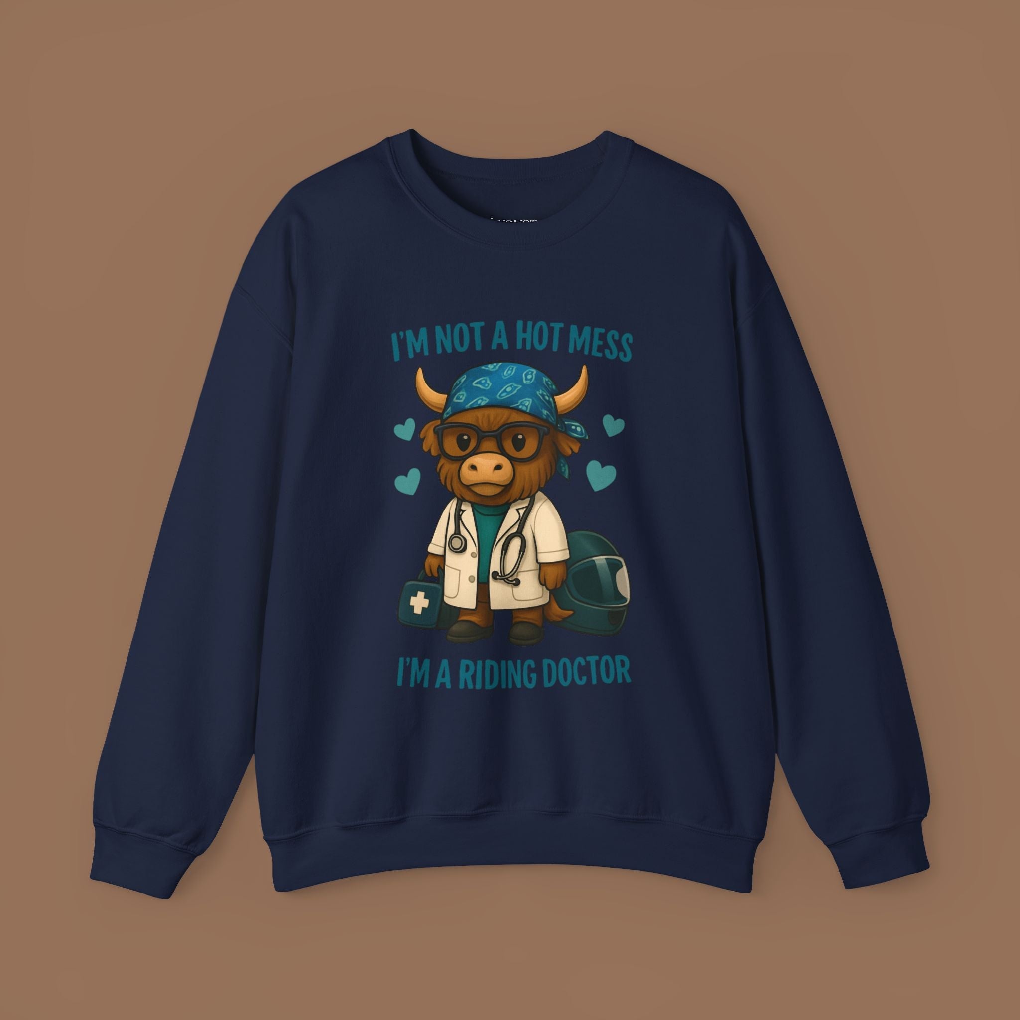 Funny Riding Doctor Sweatshirt, Unisex Crewneck, Gift for Vet Lovers, Animal Lover Apparel, Cozy Casual Wear Product vendor