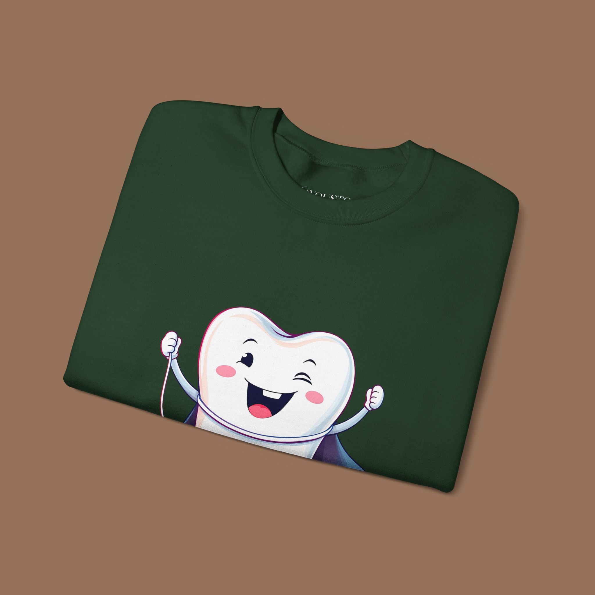 Tooth Fairy Crewneck Sweatshirt - Fun Dental Gift for Kids, Halloween Costume, Cozy Gift for Dentists, Floss On! - YOUSTOMIZE