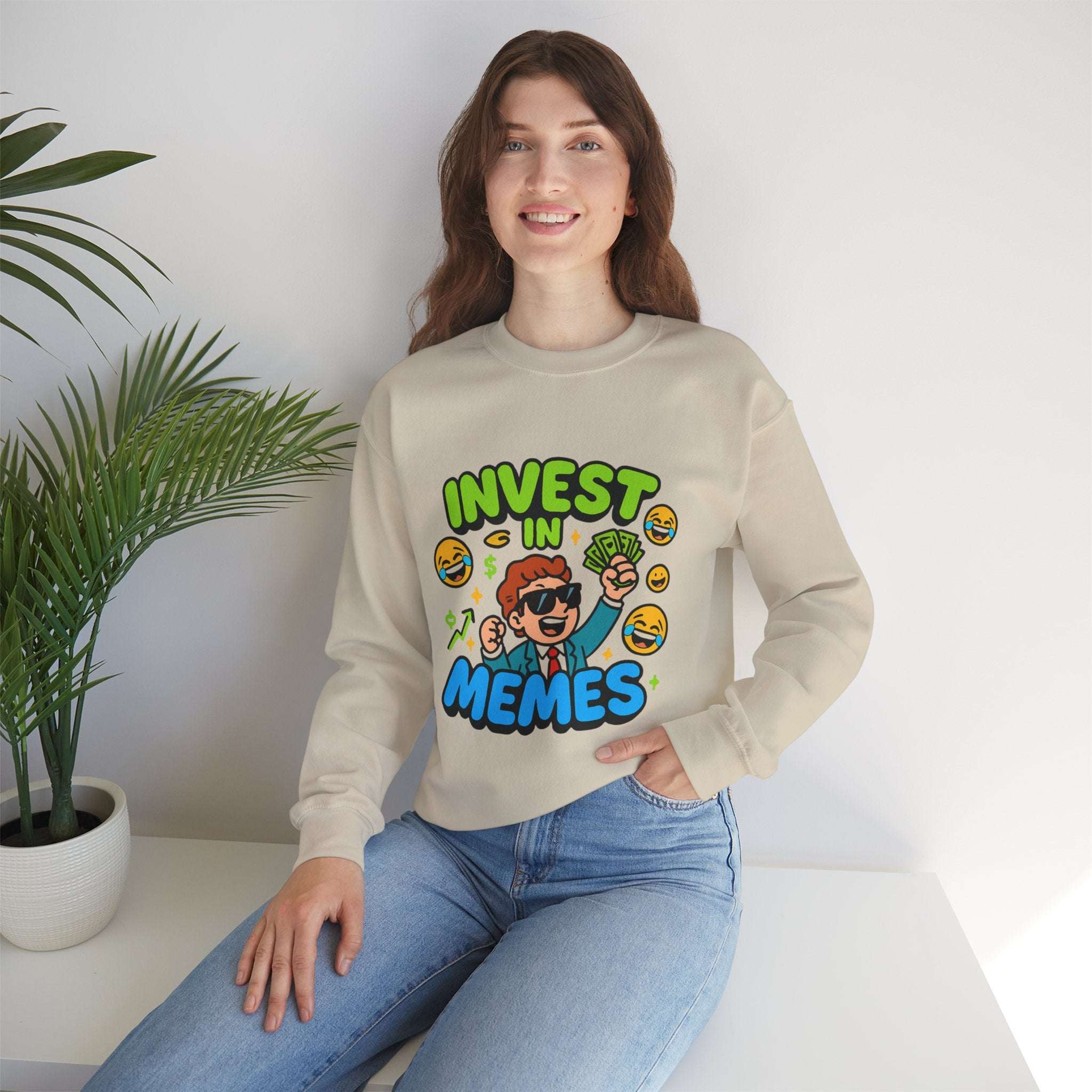 Unisex Sweatshirt - Funny Invest in Memes Design - YOUSTOMIZE