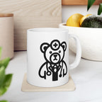 Cute Bear Design Ceramic Mug | Gift for Coffee Lovers, Personalized Mug, Animal Lover Gift, Cute Coffee Cup, Home Decor