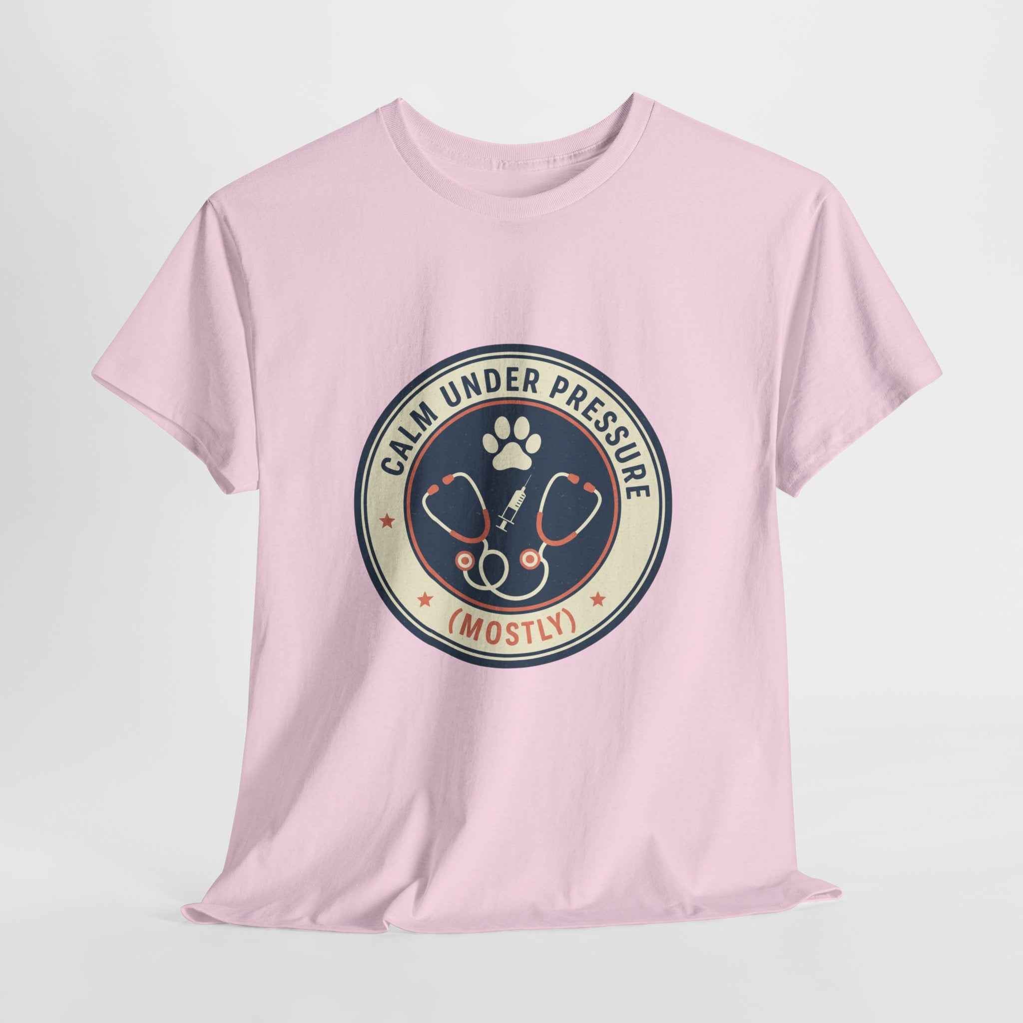 Calm Under Pressure" Vet Tech T-Shirt | Vintage Animal Care Design