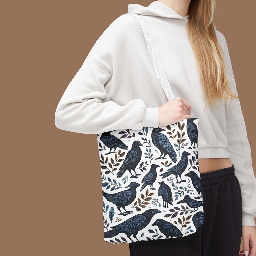 Nature-Inspired Tote Bag, Eco-Friendly Bag for Shopping, Beach, Travel, Gift for Bird Lovers, Floral Print Bag, Versatile Everyday Carry - YOUSTOMIZE