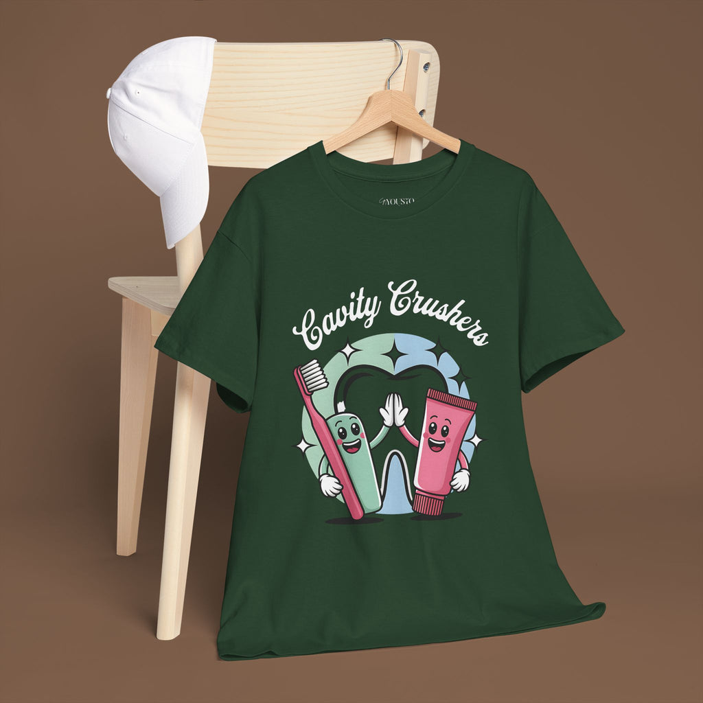 Cavity Crushers Tee - Fun Unisex Cotton Shirt, Perfect for Kids, Dentist Visits, Gifts, Birthdays, and Smiles! - YOUSTOMIZE
