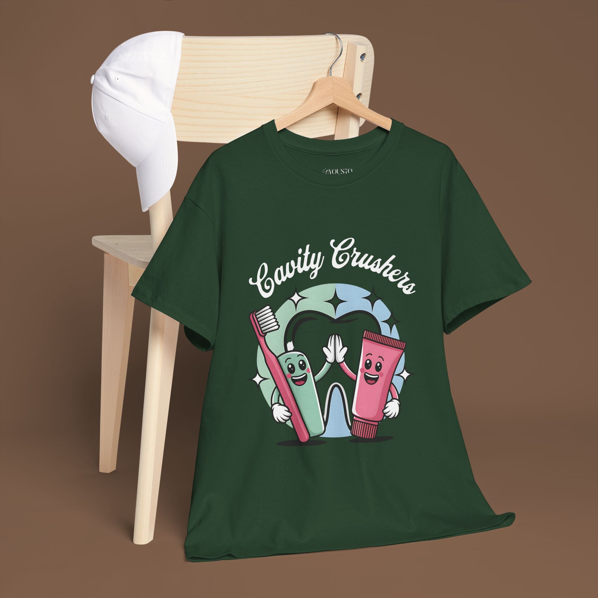 Cavity Crushers Tee - Fun Unisex Cotton Shirt, Perfect for Kids, Dentist Visits, Gifts, Birthdays, and Smiles! - YOUSTOMIZE
