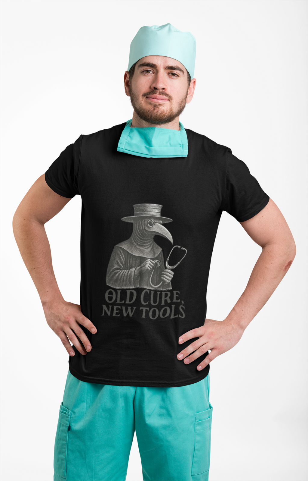 Vintage Plague Doctor T-Shirt - Funny Graphic Tee for Medical Professionals and Halloween Costume - Unisex Casual Wear Product vendor