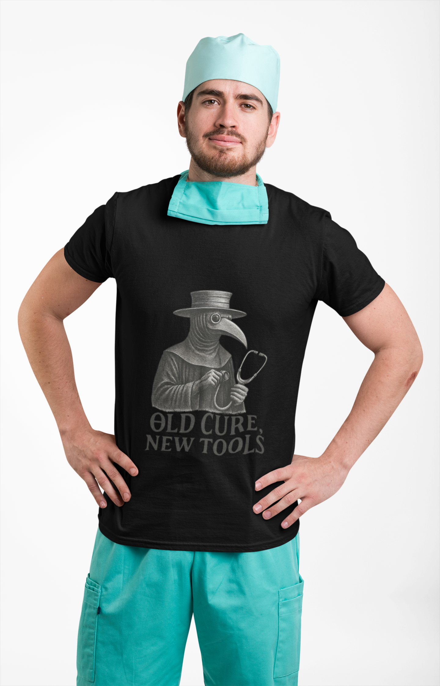 Vintage Plague Doctor T-Shirt - Funny Graphic Tee for Medical Professionals and Halloween Costume - Unisex Casual Wear Product vendor
