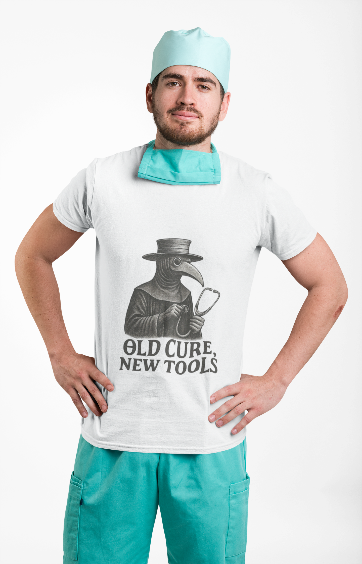 Vintage Plague Doctor T-Shirt - Funny Graphic Tee for Medical Professionals and Halloween Costume - Unisex Casual Wear Product vendor