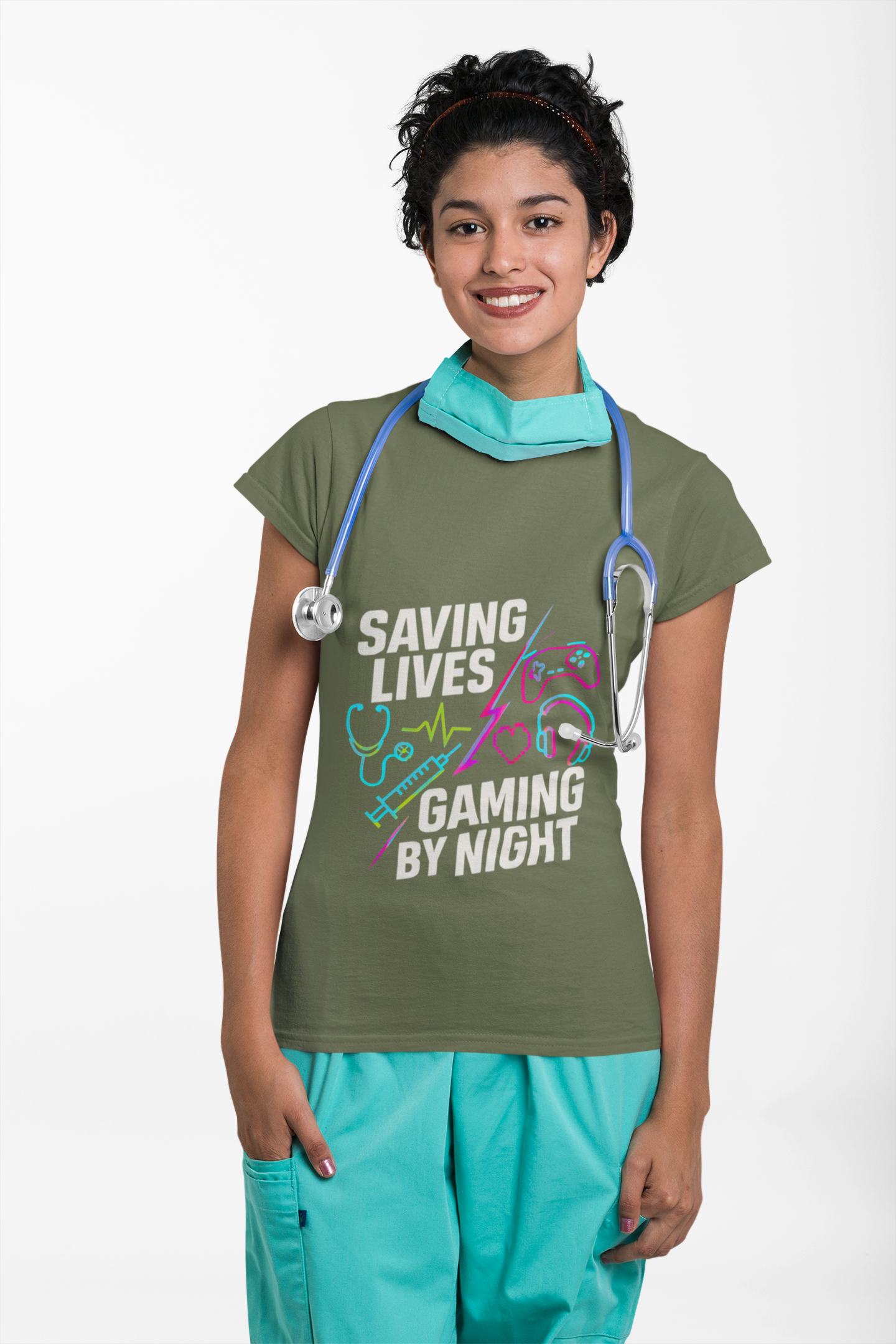 Gaming by Night Unisex T-Shirt | Perfect for Gamers, Medical Professionals, Casual Wear, Gift, Birthday Product vendor