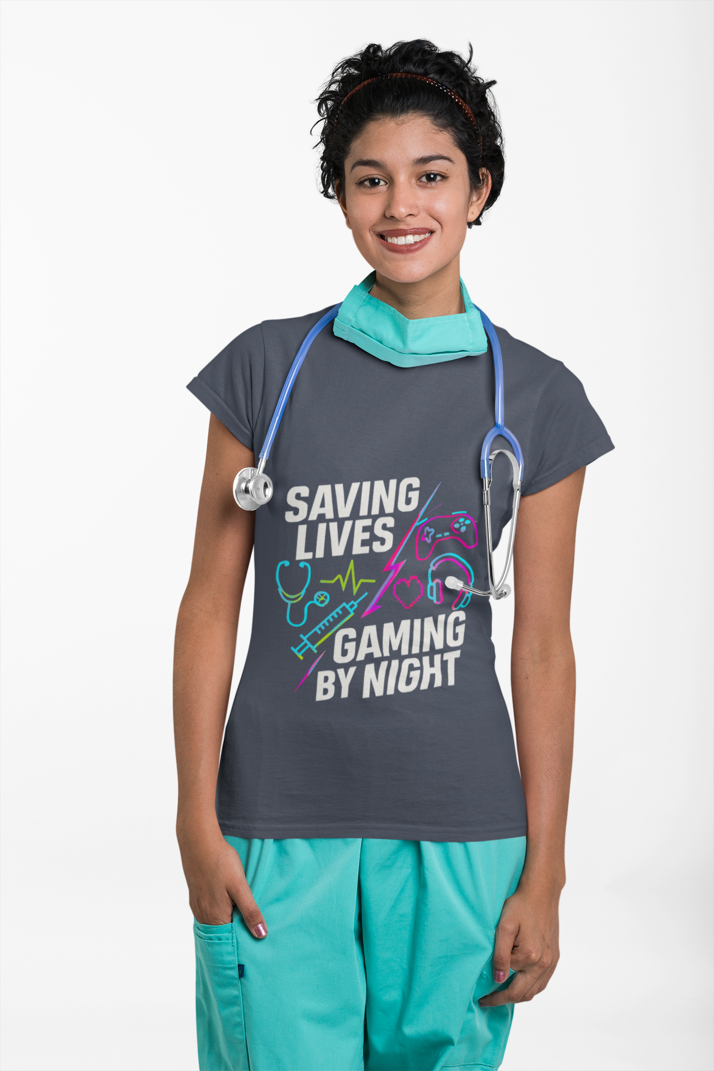 Gaming by Night Unisex T-Shirt | Perfect for Gamers, Medical Professionals, Casual Wear, Gift, Birthday Product vendor