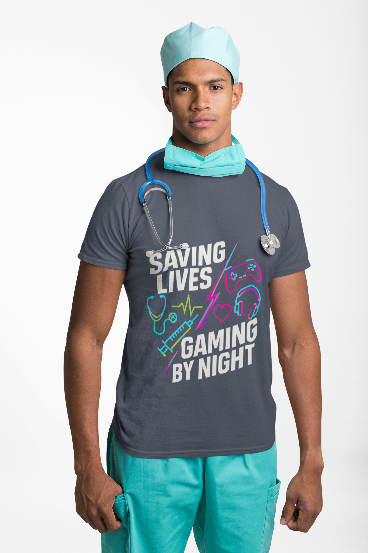 Gaming by Night Unisex T-Shirt | Perfect for Gamers, Medical Professionals, Casual Wear, Gift, Birthday Product vendor
