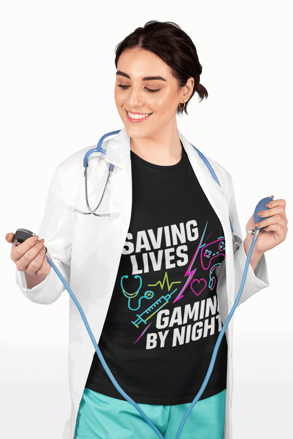 Gaming by Night Unisex T-Shirt | Perfect for Gamers, Medical Professionals, Casual Wear, Gift, Birthday Product vendor