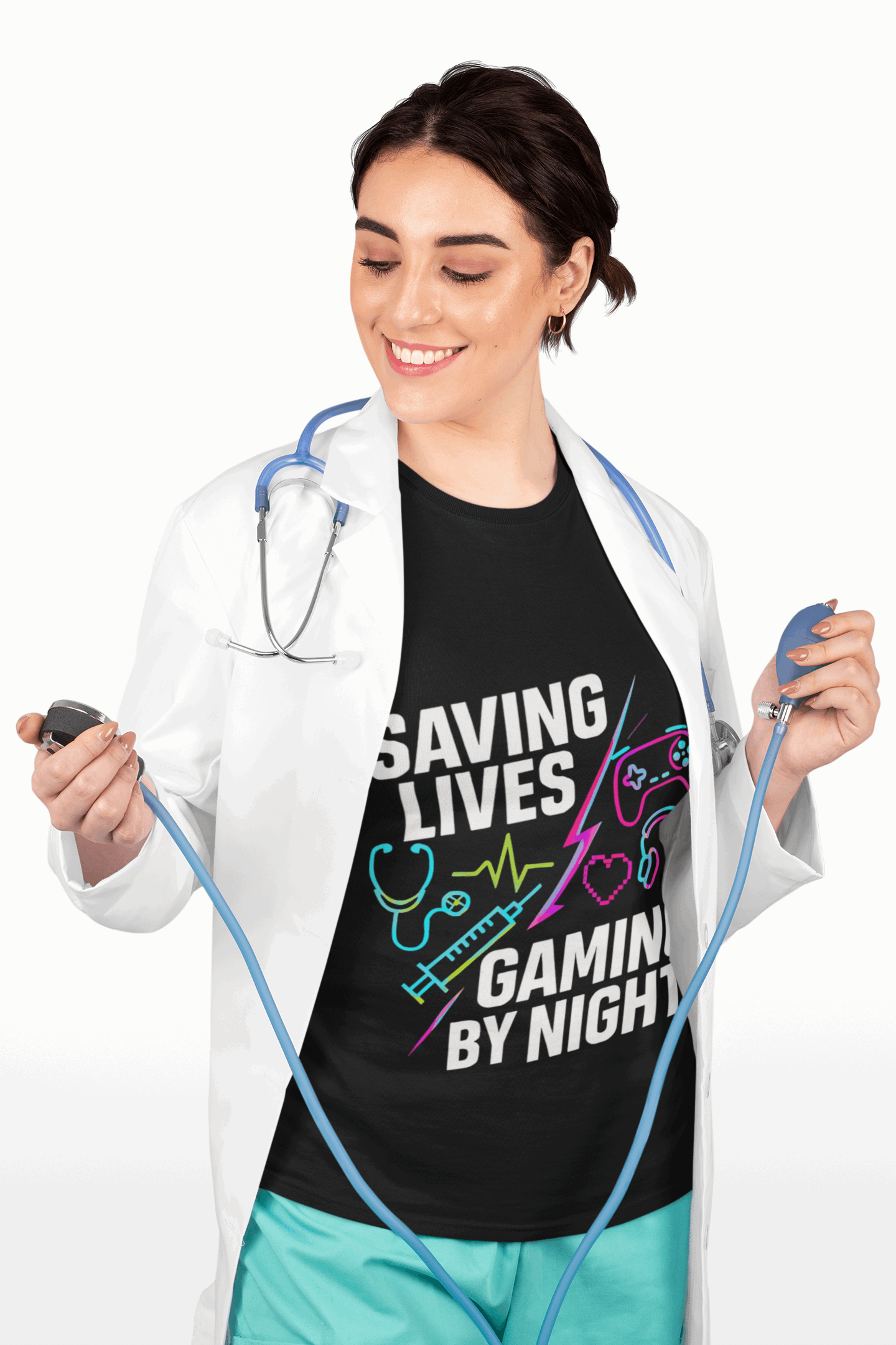 Gaming by Night Unisex T-Shirt | Perfect for Gamers, Medical Professionals, Casual Wear, Gift, Birthday Product vendor