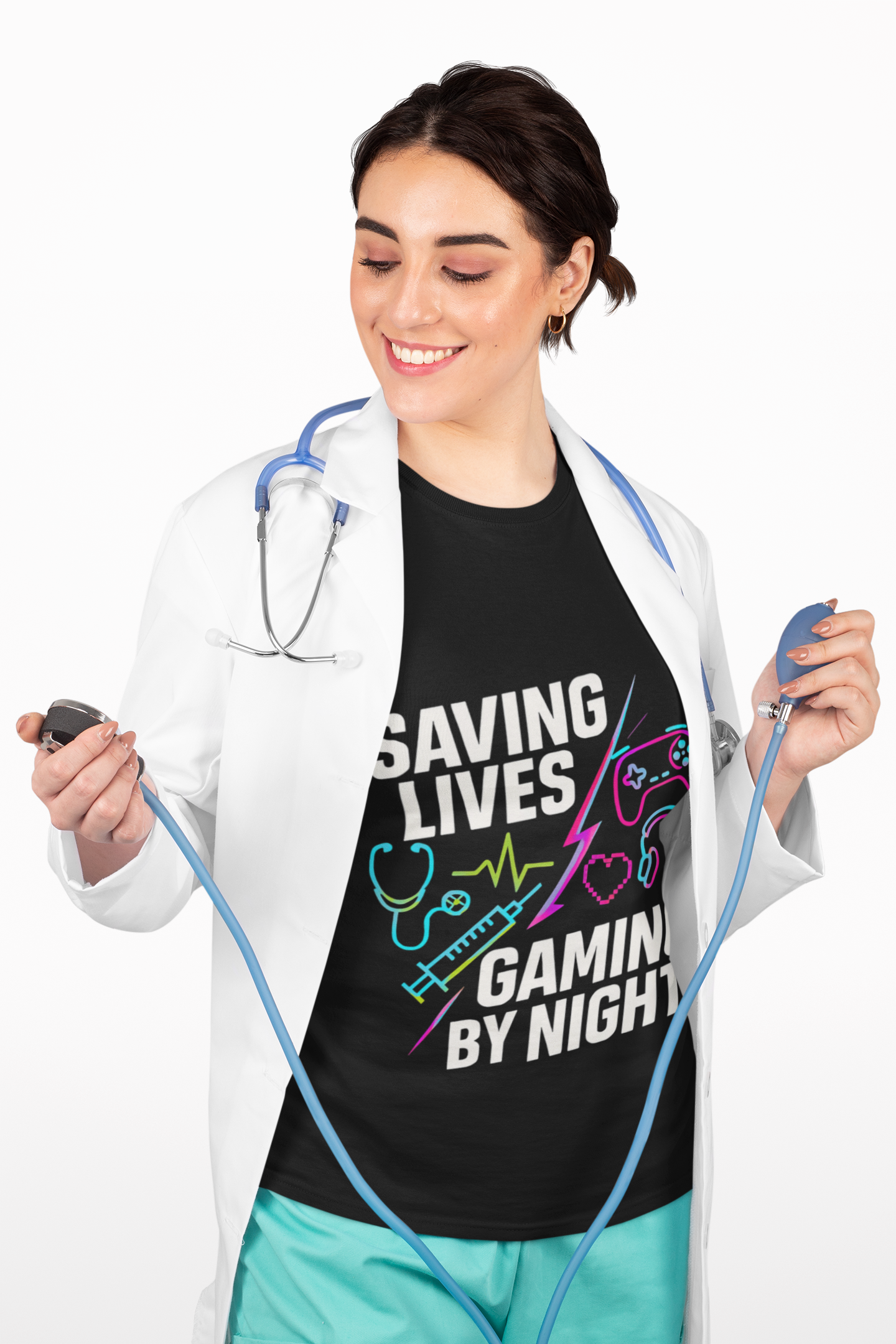Gaming by Night Unisex T-Shirt | Perfect for Gamers, Medical Professionals, Casual Wear, Gift, Birthday Product vendor
